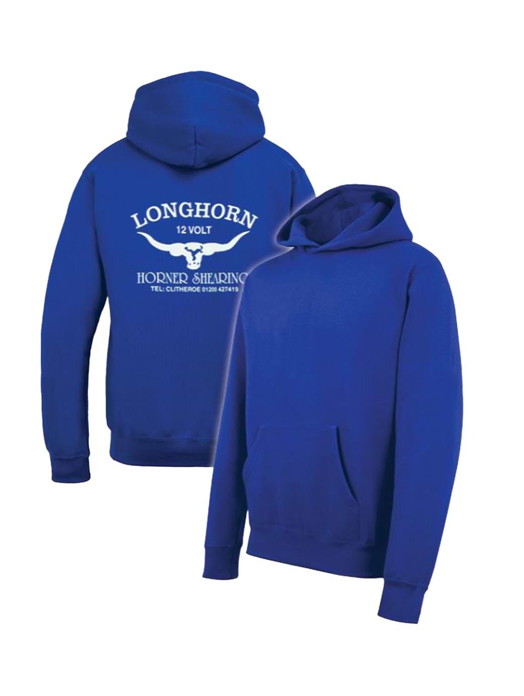 Horner Shearing Children's Longhorn Original Hoodie Royal Blue