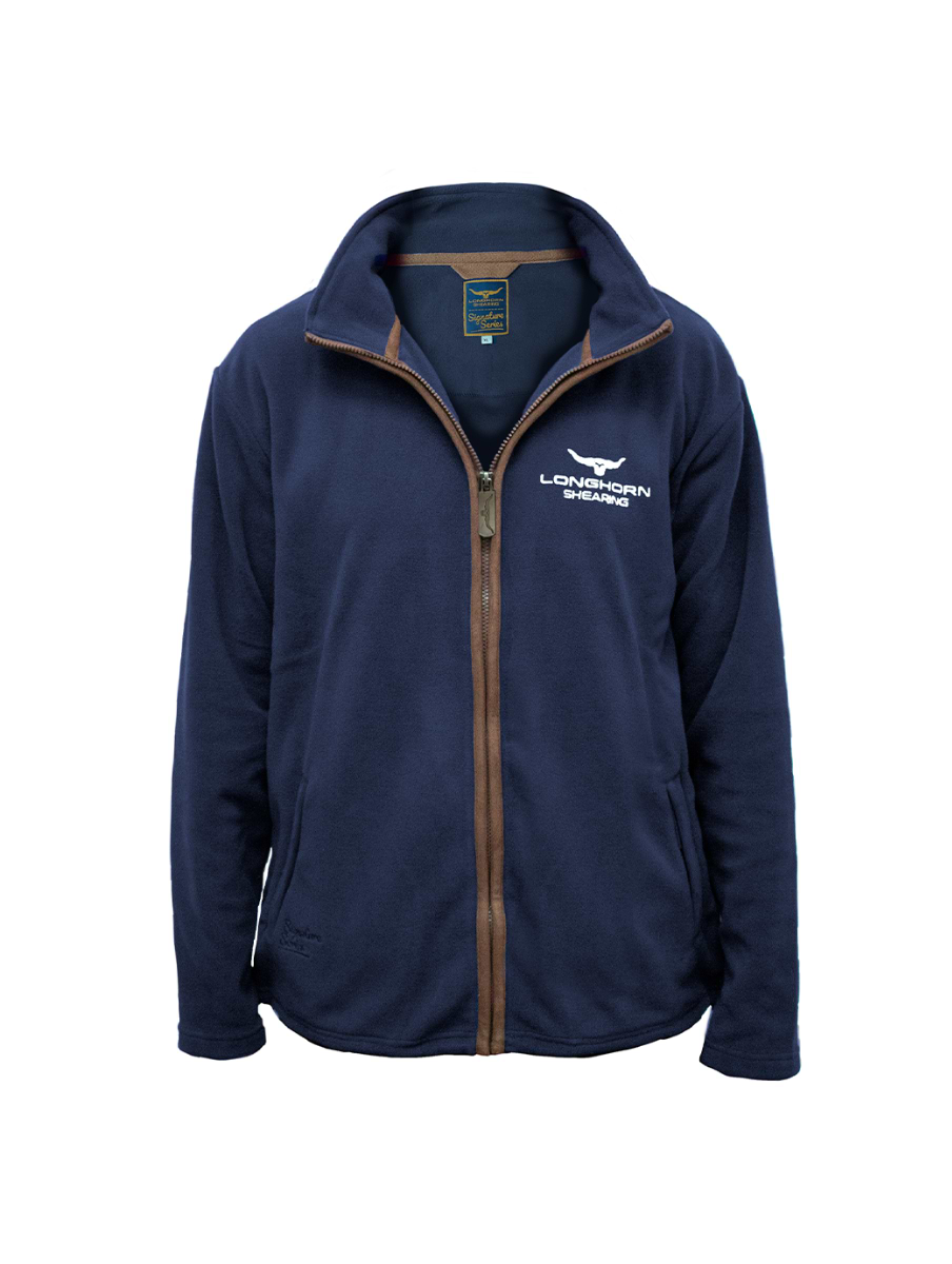 Horner Shearing Longhorn Highland Fleece Navy Blue