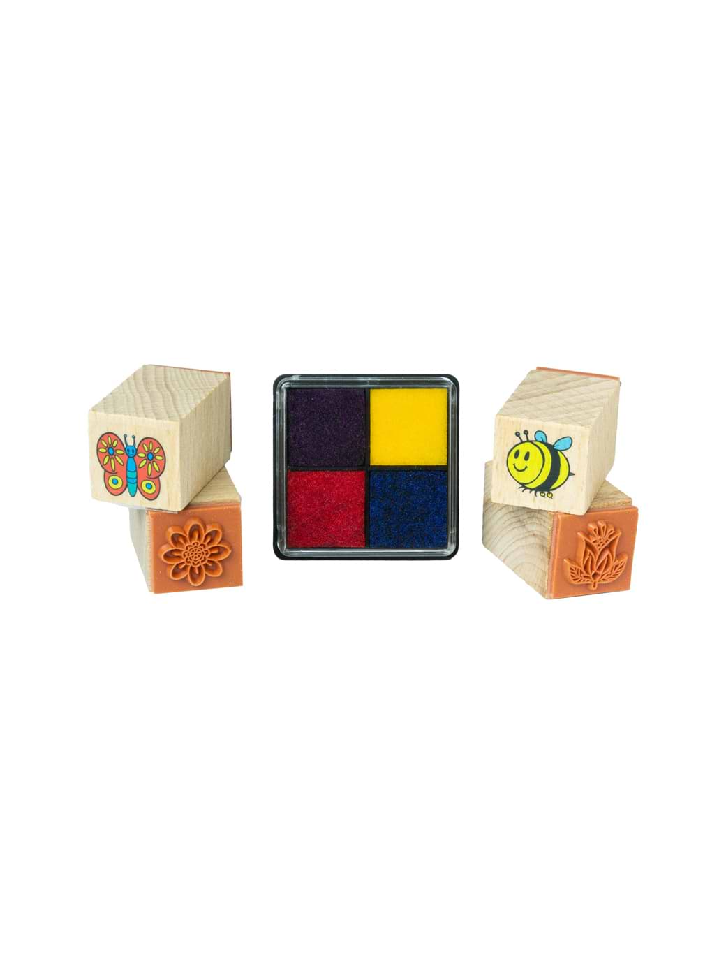 House of Marbles Wooden Stamp Set - Garden Multi