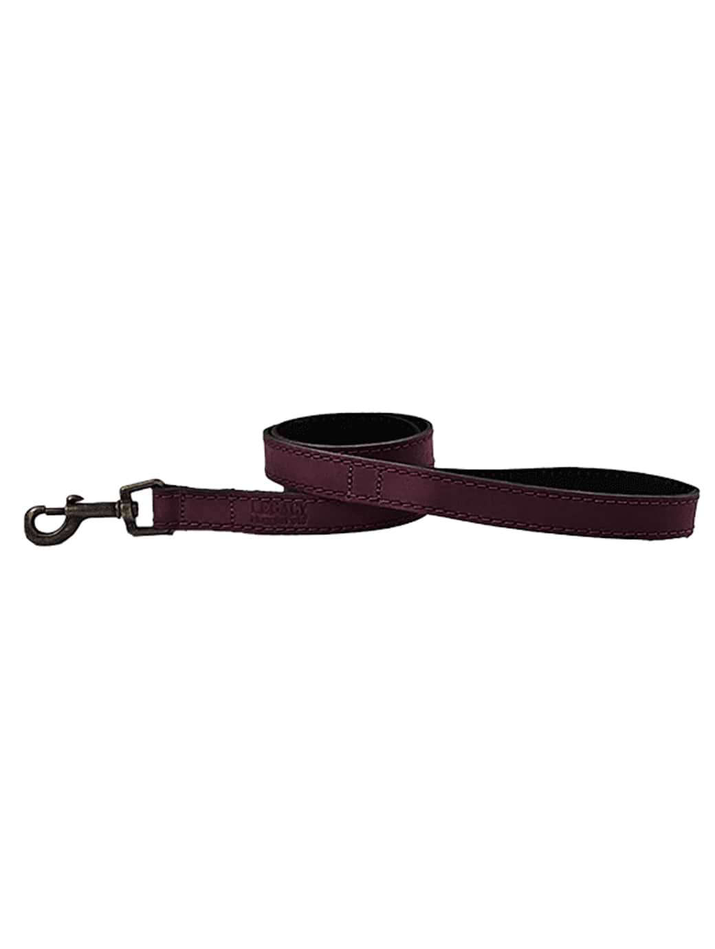 HugglePets Leather Dog Lead Merlot