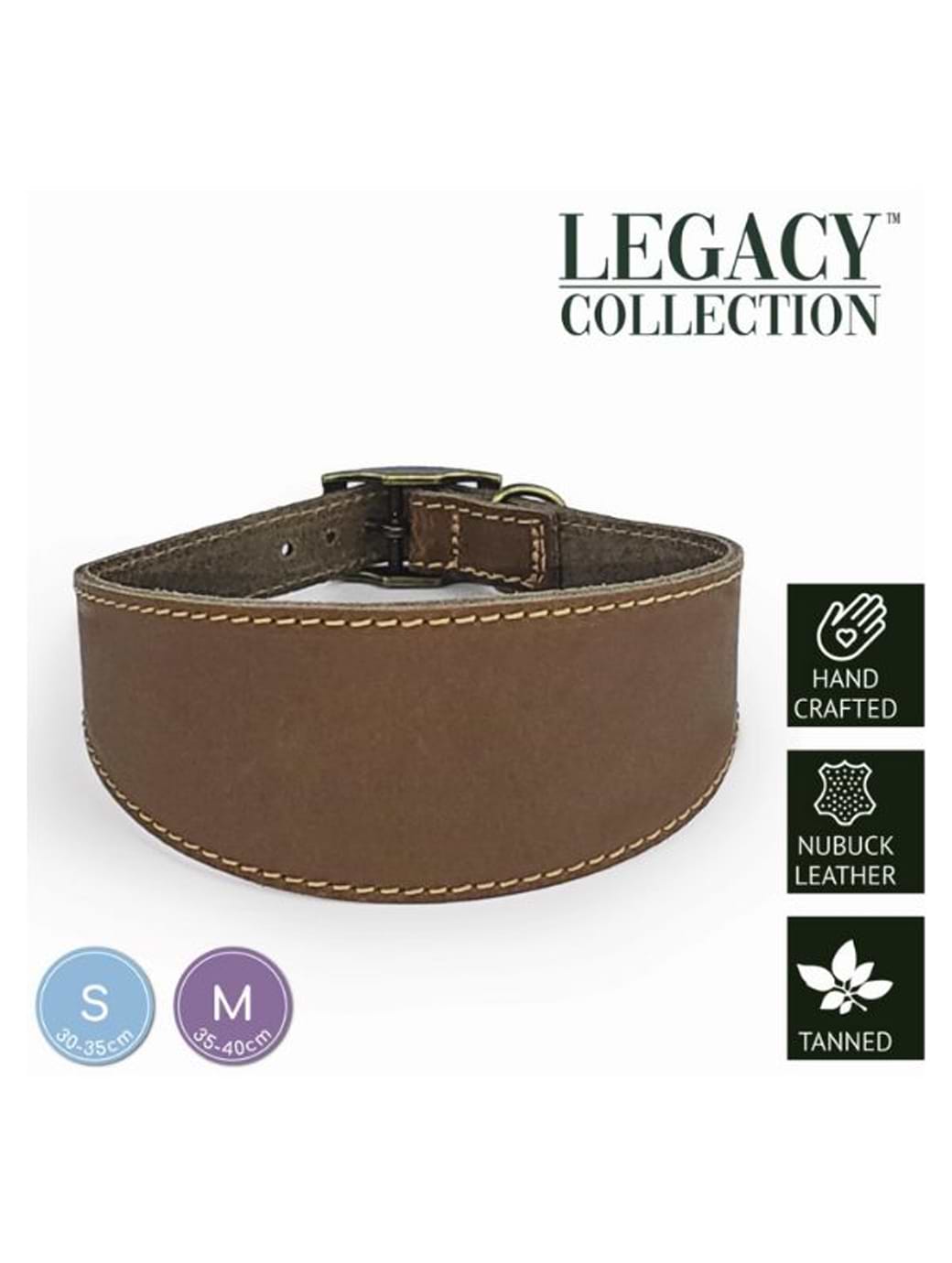 HugglePets Leather Hound Collar Tan
