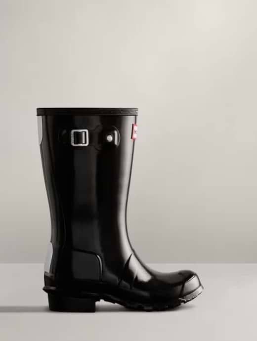 Hunter Big Kids Original Wellington Boots Gloss Black