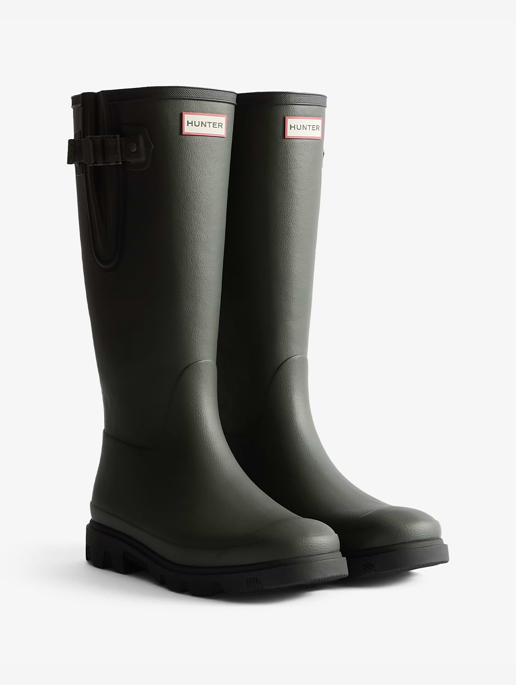 Hunter Men's Downpour Adjustable Boot Dark Olive/Black