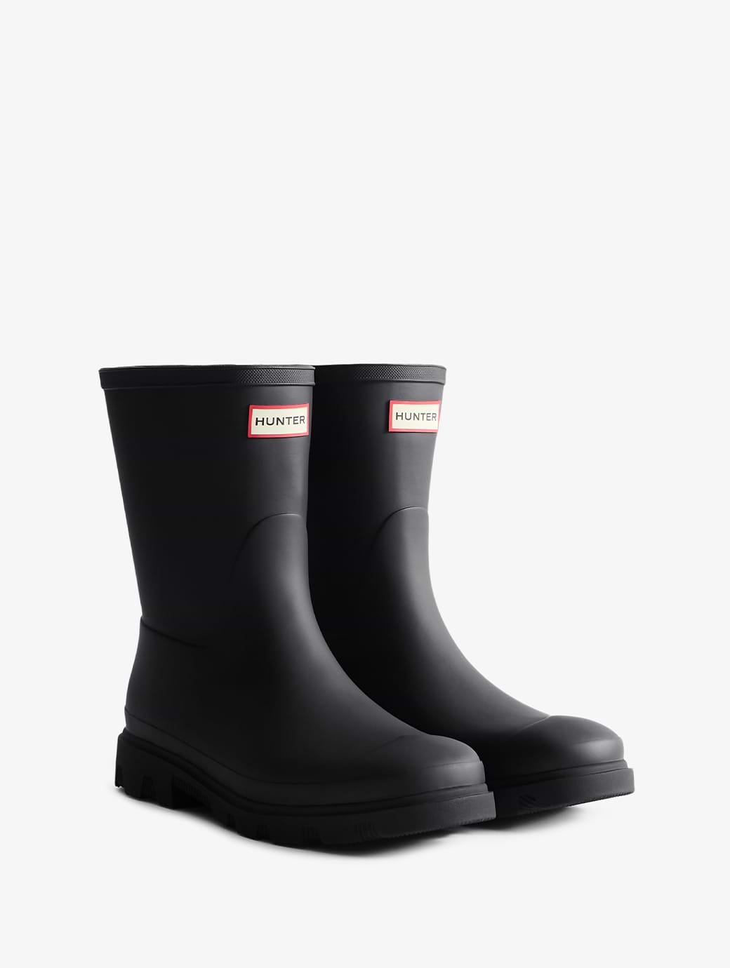 Hunter Men's Downpour Short Boot Black