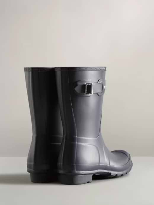 Hunter short rain boots jamb dark slate
