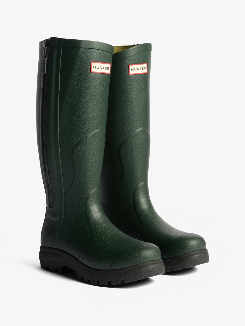 Hunter Unisex Balmoral MKII Full Zip Boot Dark Olive/Black
