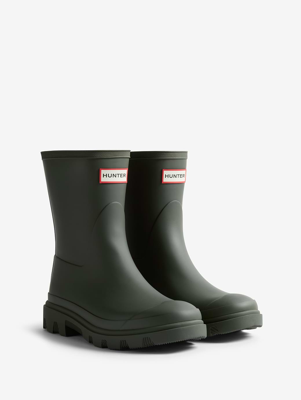 Hunter Women's Downpour Short Boot Dark Olive