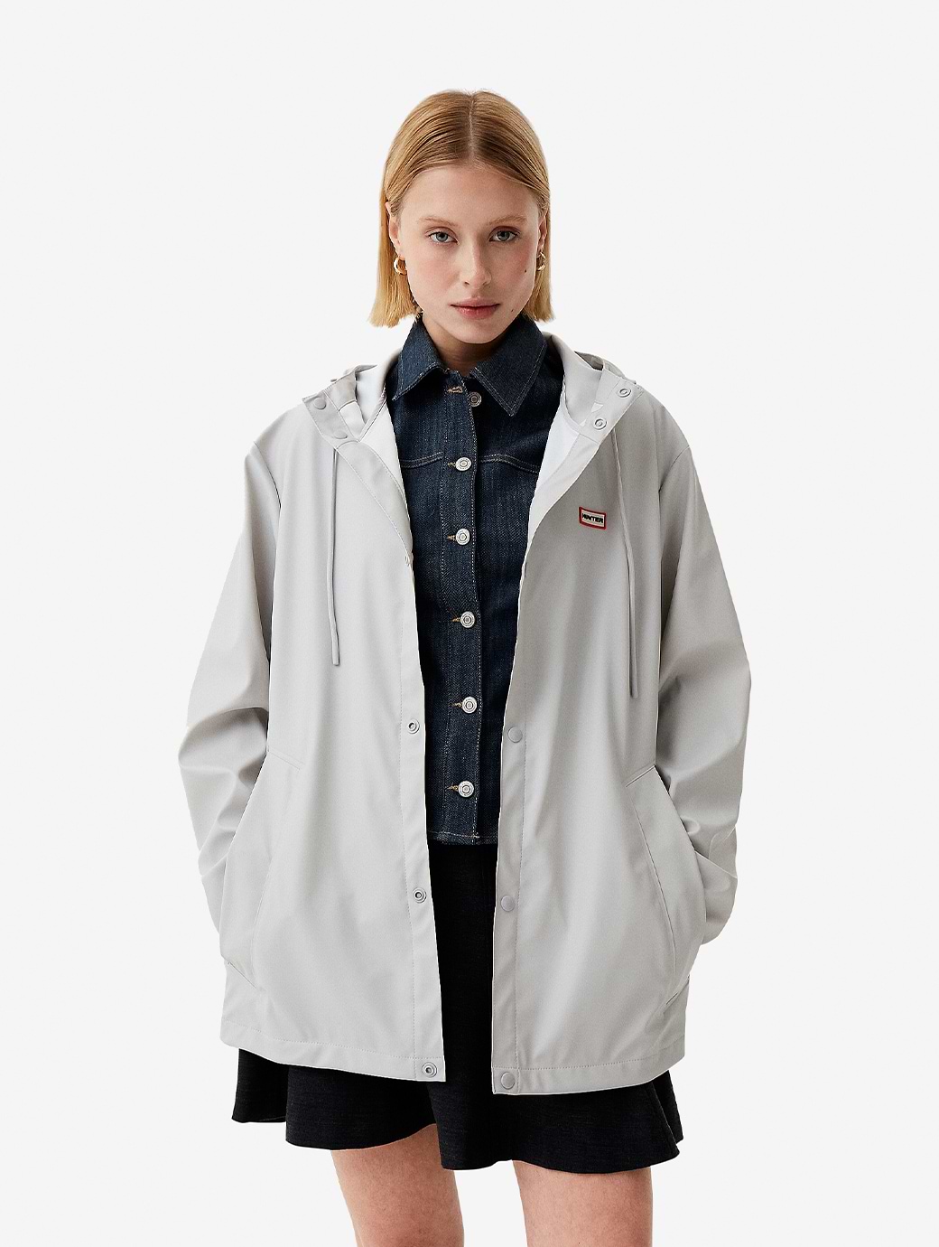 Hunter Women's Izzy PU Hooded Jacket Micro Chip