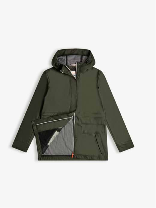 Hunter olive rain mac deals