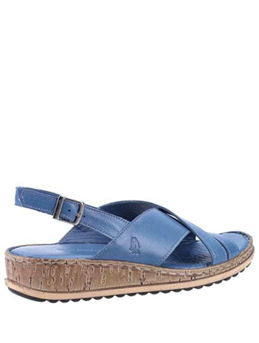 Hush Puppies Women's Elena Cross Over Leather Sandals Blue - Main Image