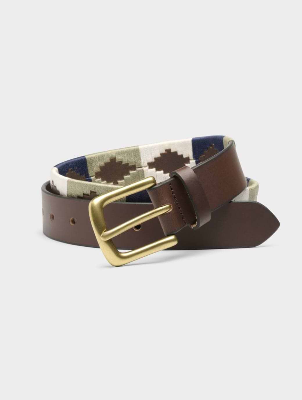 Ibex 35mm Ibex Polo Belt Taupe/Beige/Navy