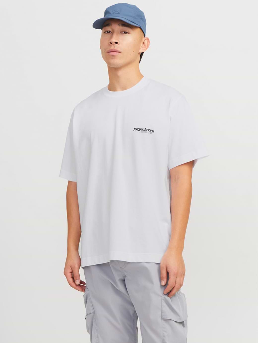 Jack & Jones Core Union Short Sleeve Back Print Tee Bright White