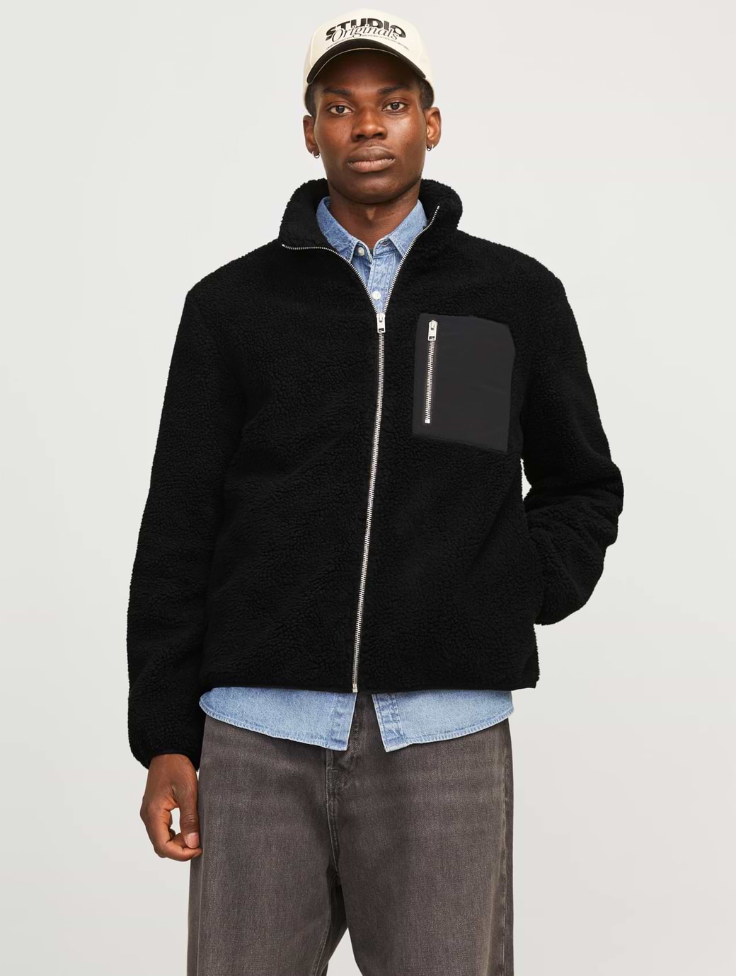 Jack & Jones Essentials Bradley Teddy Jacket Black