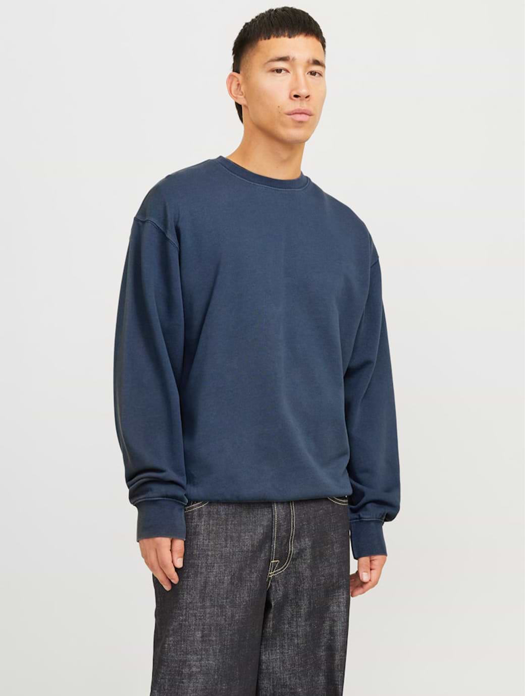 Jack & Jones Essentials Charge Faded Crew Neck Sweat Mood Indigo
