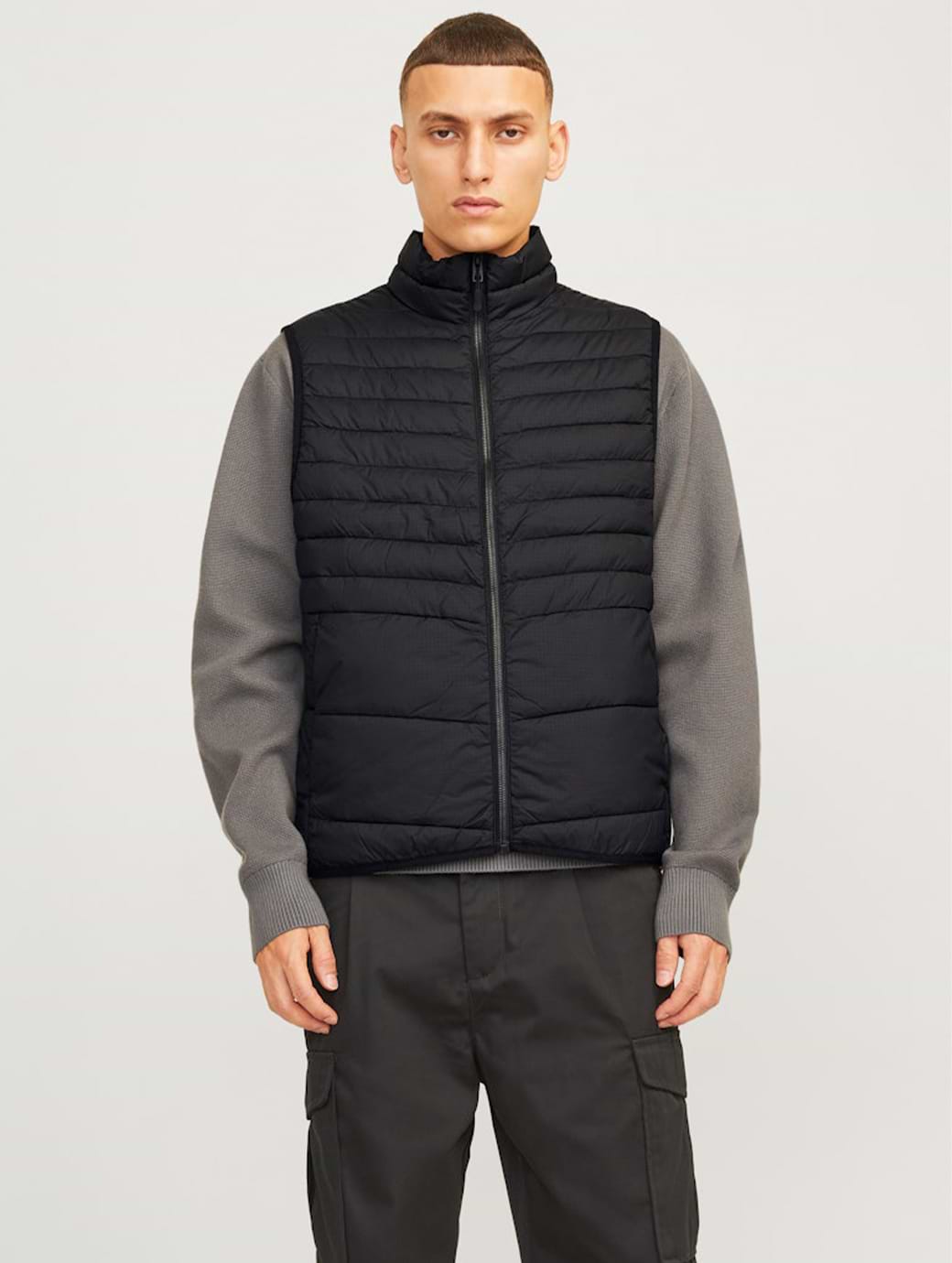 Jack & Jones Essentials Men's State Packable Collar Gilet Black