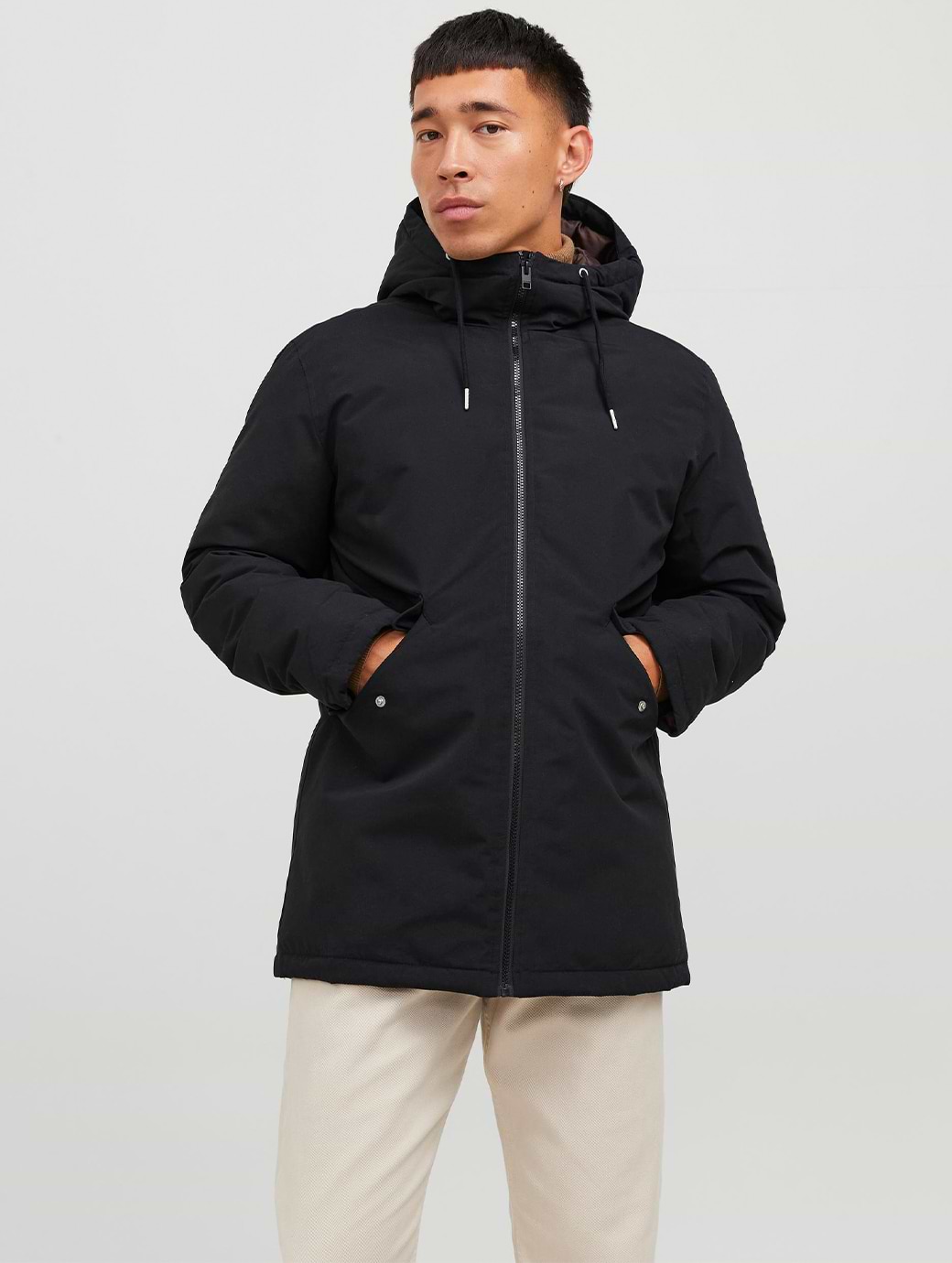 Jack & Jones Loop Parka Jacket Black