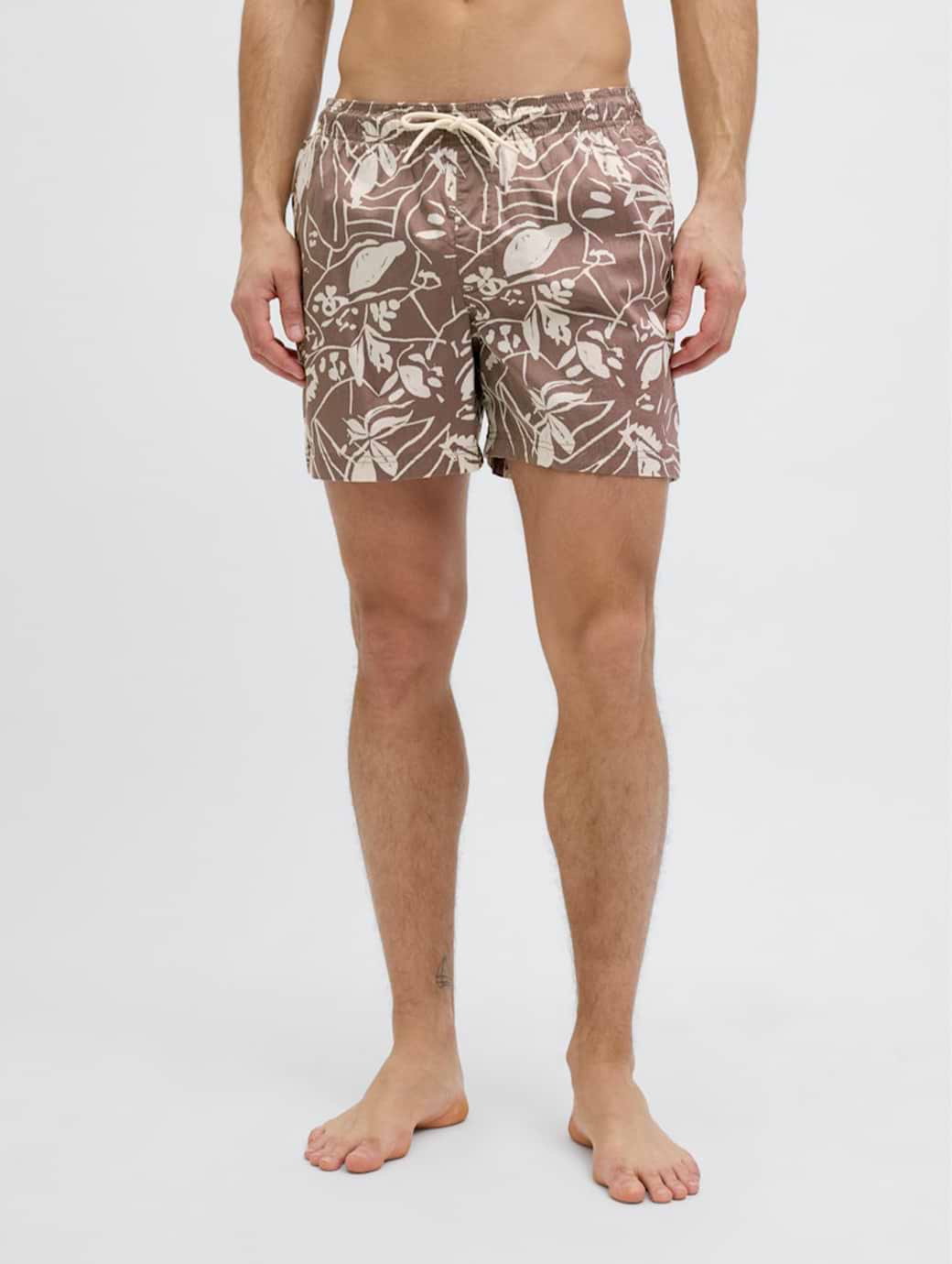 Jack & Jones Maui Vintage Swim Shorts Deep Taupe
