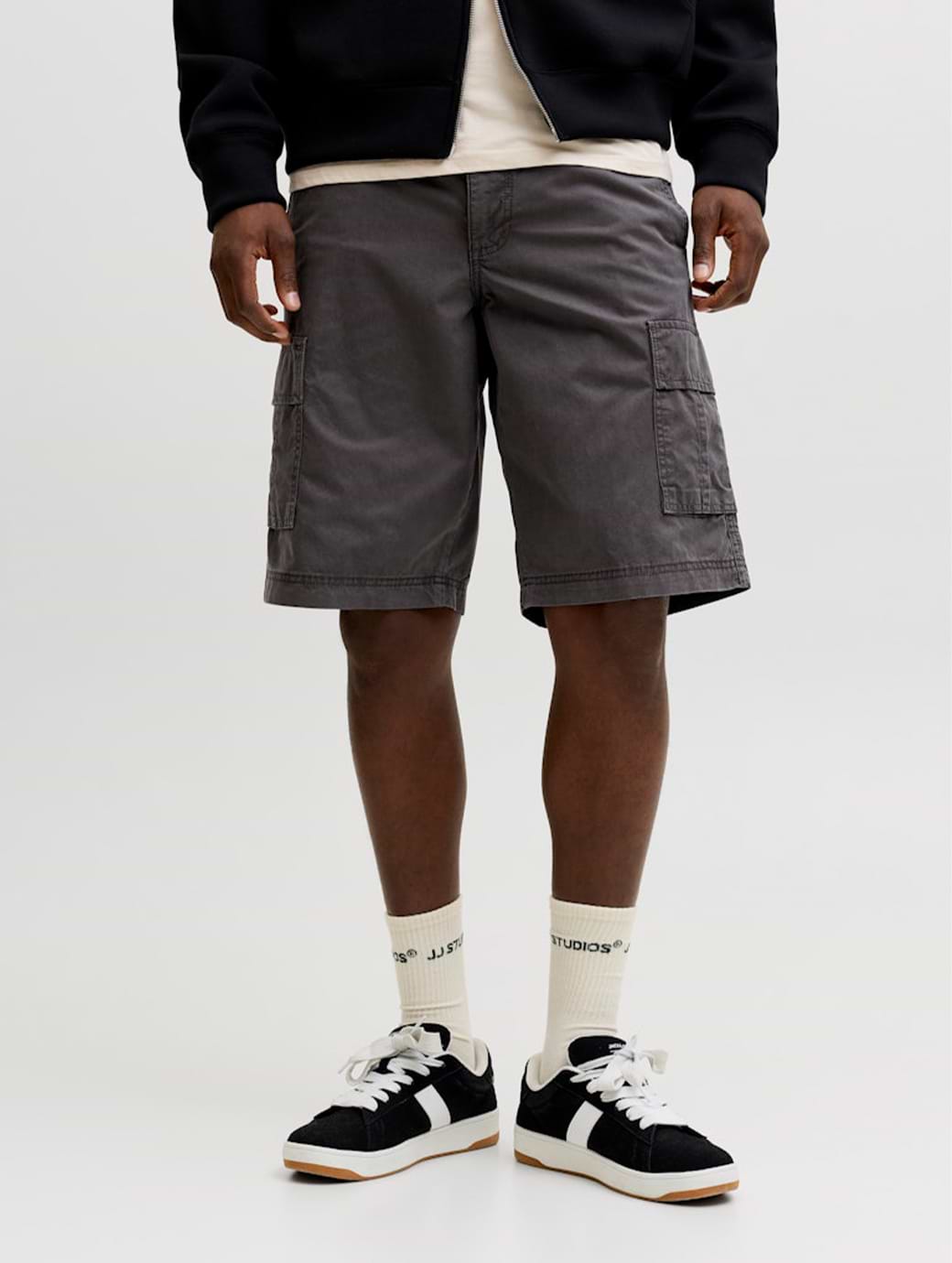 Jack & Jones Men's Cole Matty Mid Cargo Short Asphalt