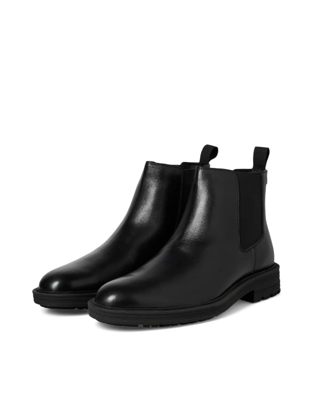 Jack Jones Men's Hoskins Leather Chelsea Boots Anthracite