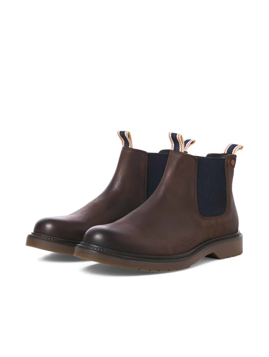 Jack & Jones Men's Leyton Leather Boots Brown Stone
