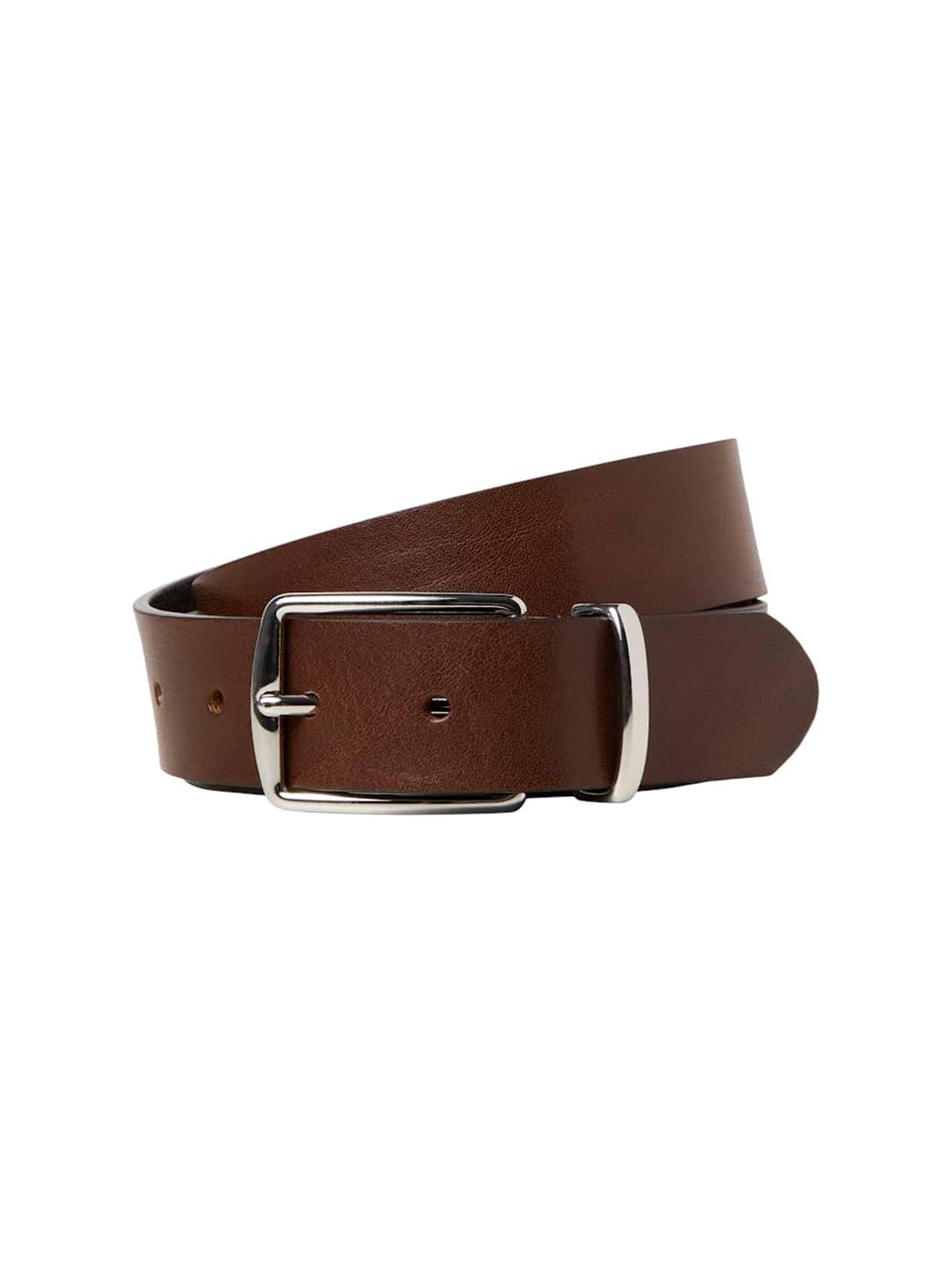 Jack & Jones Men's Prague Leather Belt Brown Stone