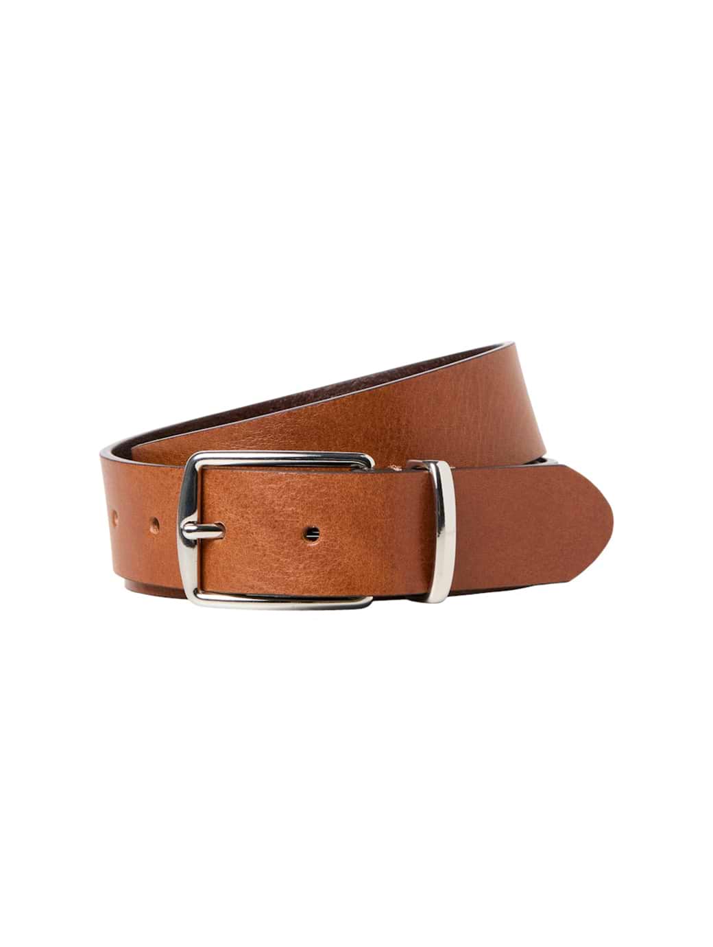 Jack & Jones Men's Prague Leather Belt Cognac