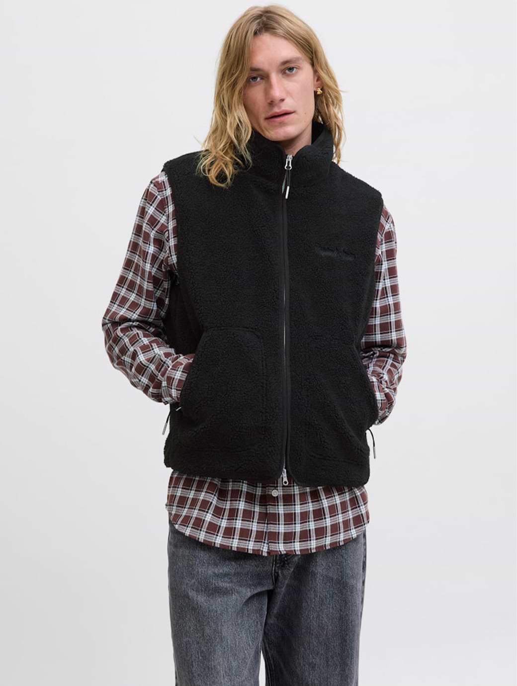 Jack & Jones Originals Men's Norrebro Teddy Bodywarmer Black