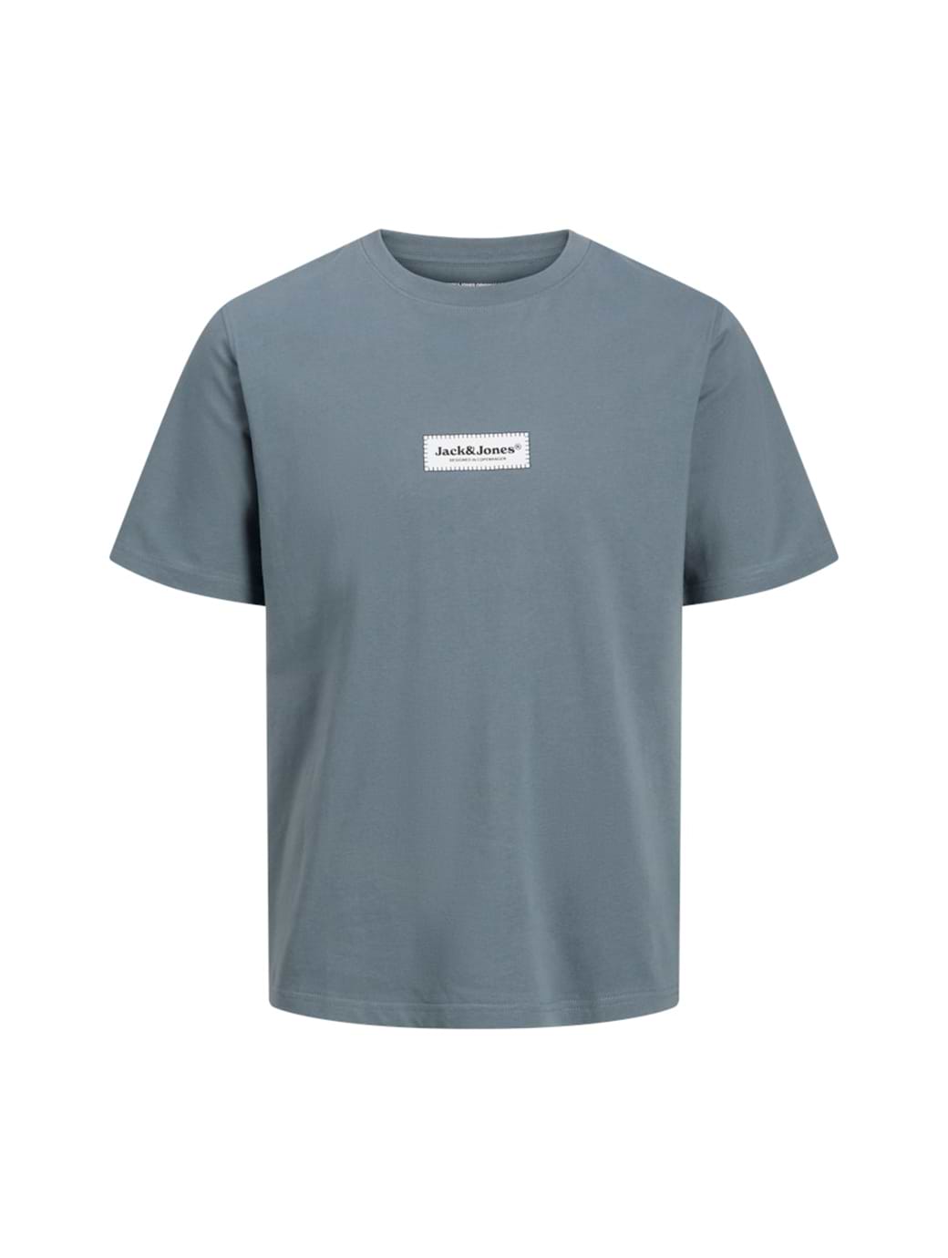 Jack & Jones Originals Split Fake Stitch Branding Short Sleeve Tee Stormy Weather