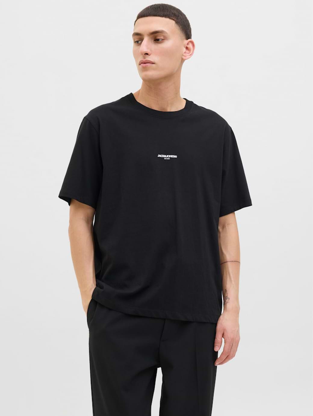 Jack & Jones Originals Tavira Poster Short Sleeve Crew Neck Tee Black
