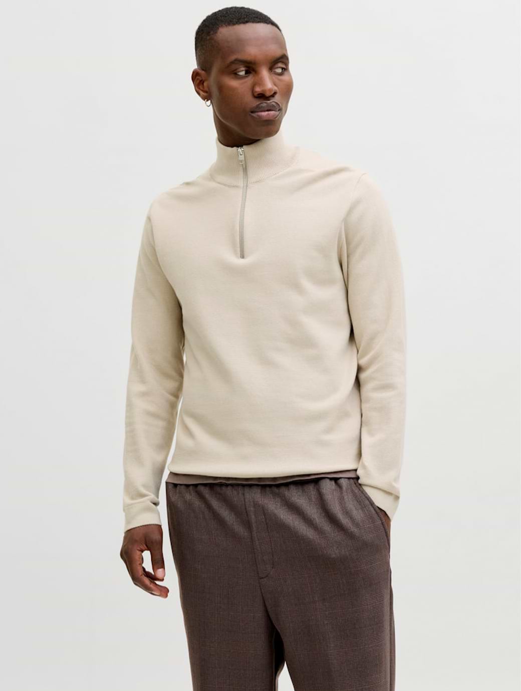 Jack & Jones Premium Men's Blamilano Spring Knit Half Zip Ancient Scroll