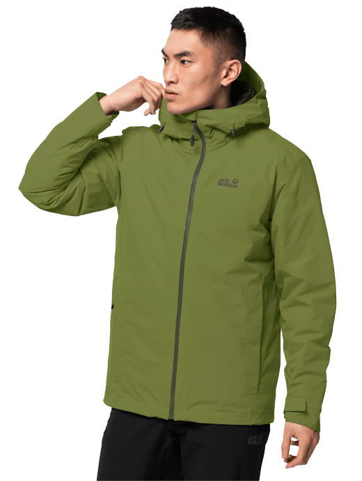 Jack wolfskin green coat sales