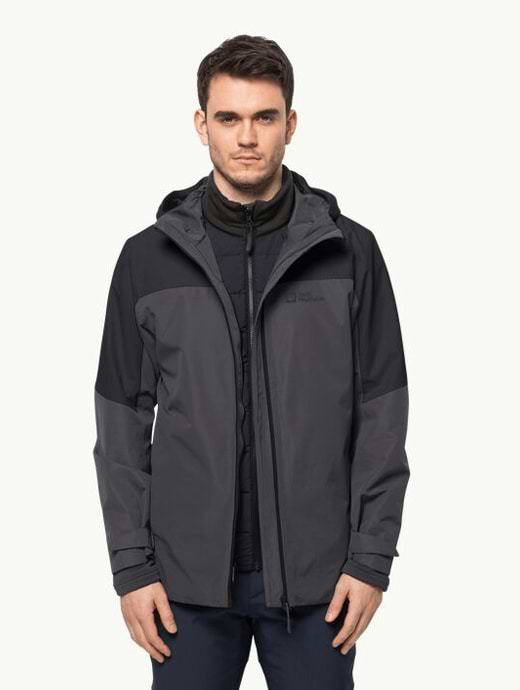 Jack Wolfskin Men s Glaabach 3in1 Jacket Black