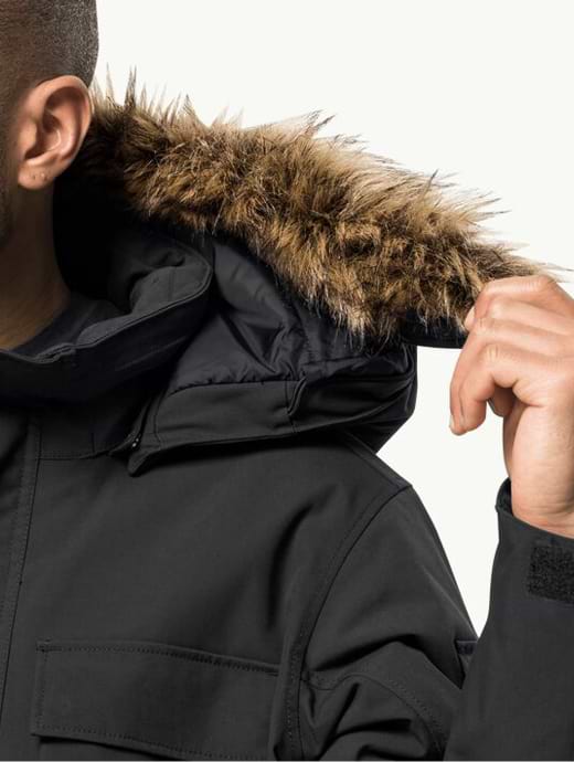 Jack wolfskin glacier canyon parka black top