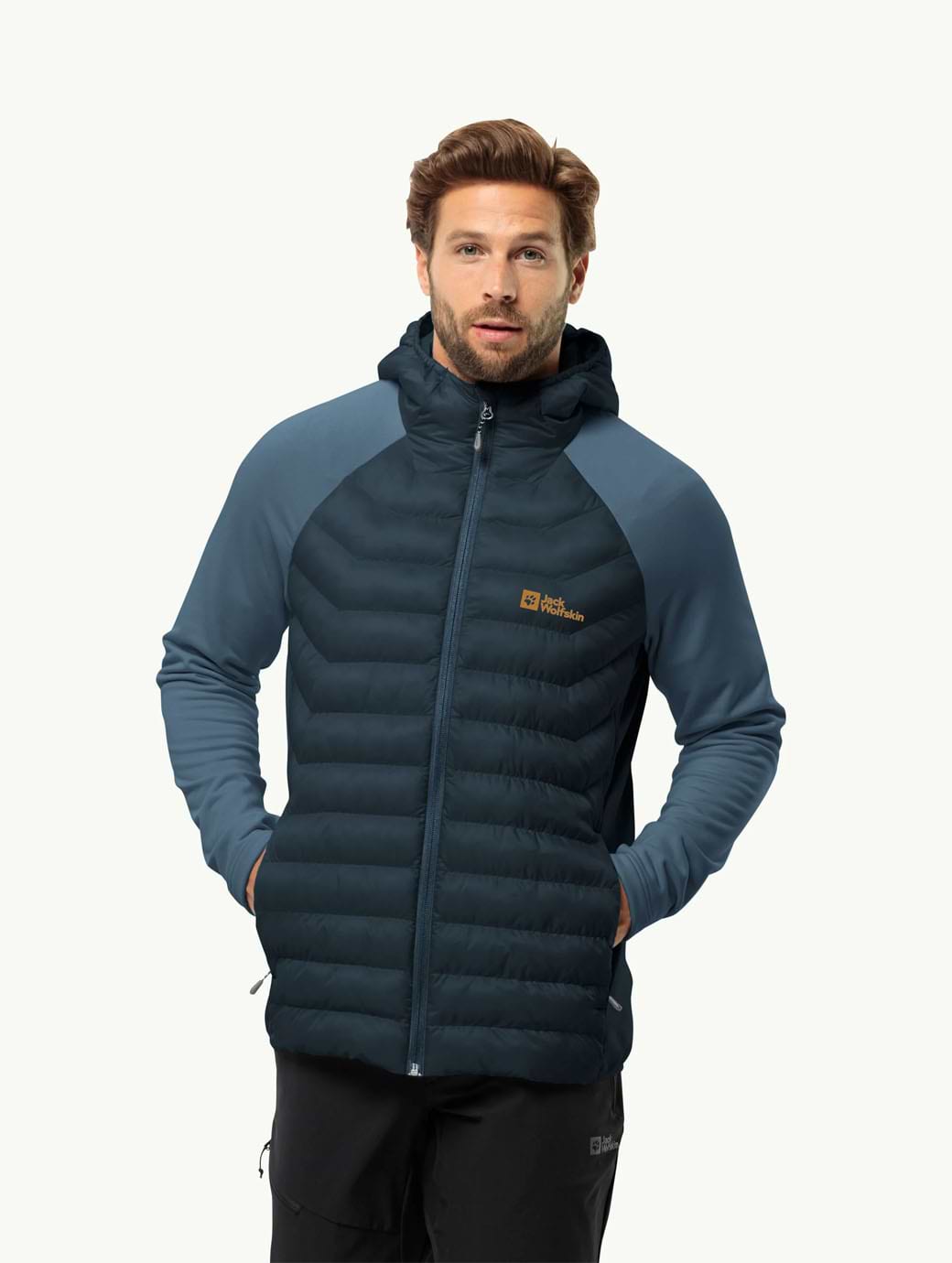 Jack Wolfskin Men's Routeburn Pro Hybrid Jacket Midnight Sky