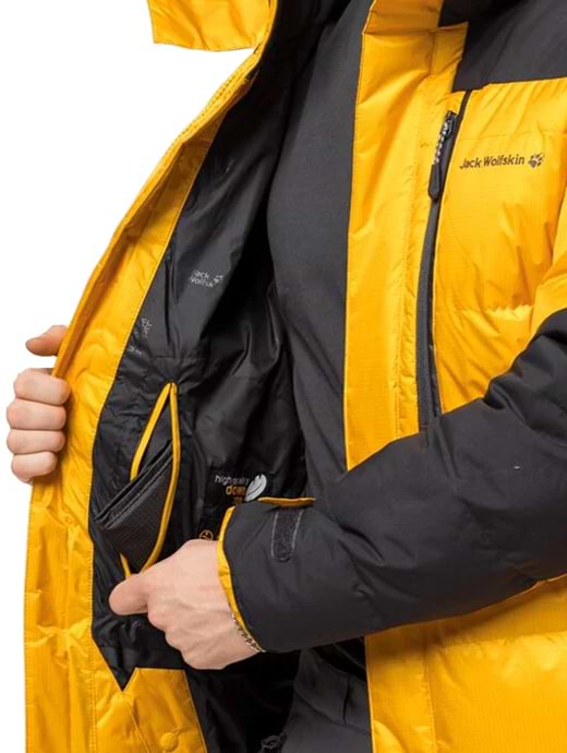 Jack Wolfskin Men s The Cook Down Parka Jacket Burly Yellow XT