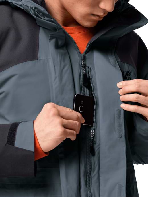 Jack Wolfskin Men s Thorvald 3 in 1 Hardshell Jacket Storm Grey