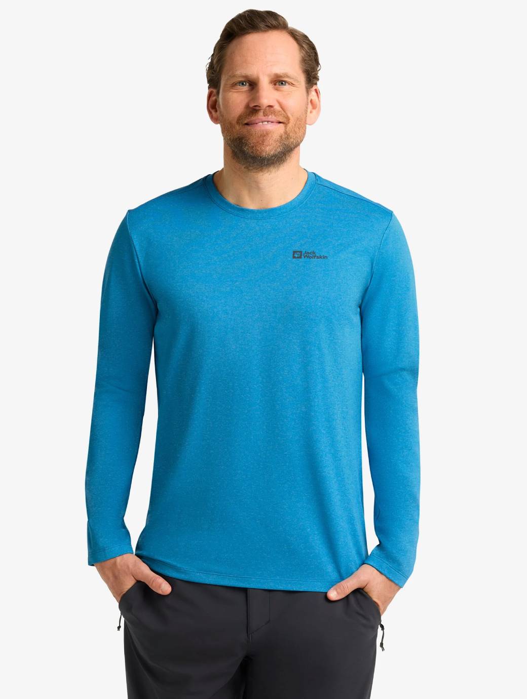 Jack Wolfskin Men's Sky Thermal Long Sleeve Aurora Blue