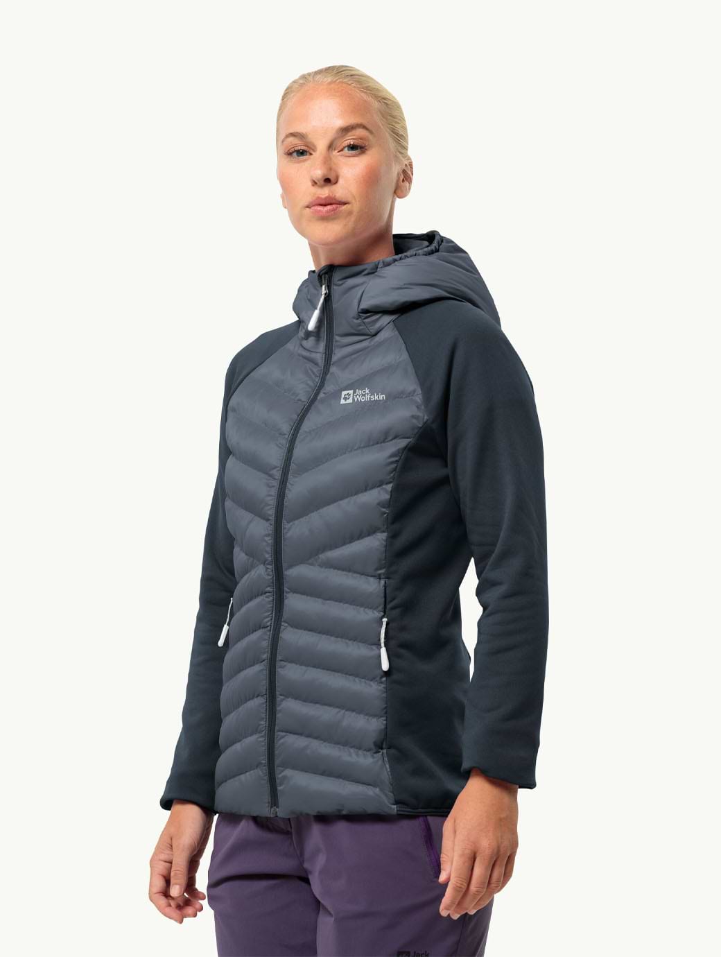 Jack Wolfskin Women s Routeburn Pro Hybrid Jacket Graphite Cool Grey