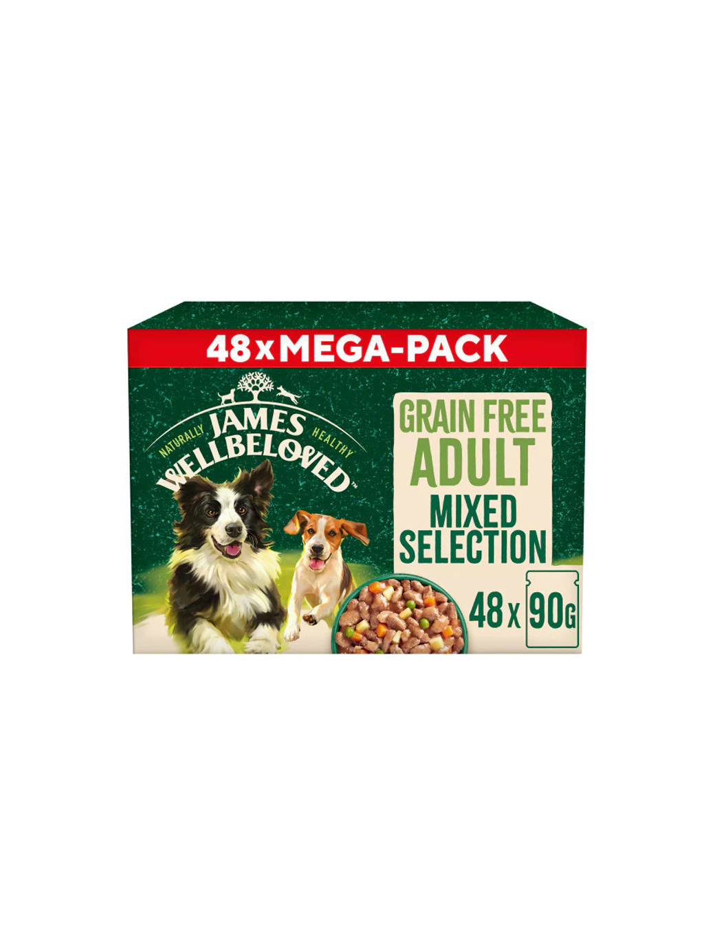 James Wellbeloved Grain Free Dog Food Pouch Turkey & Lamb in Gravy 48pk