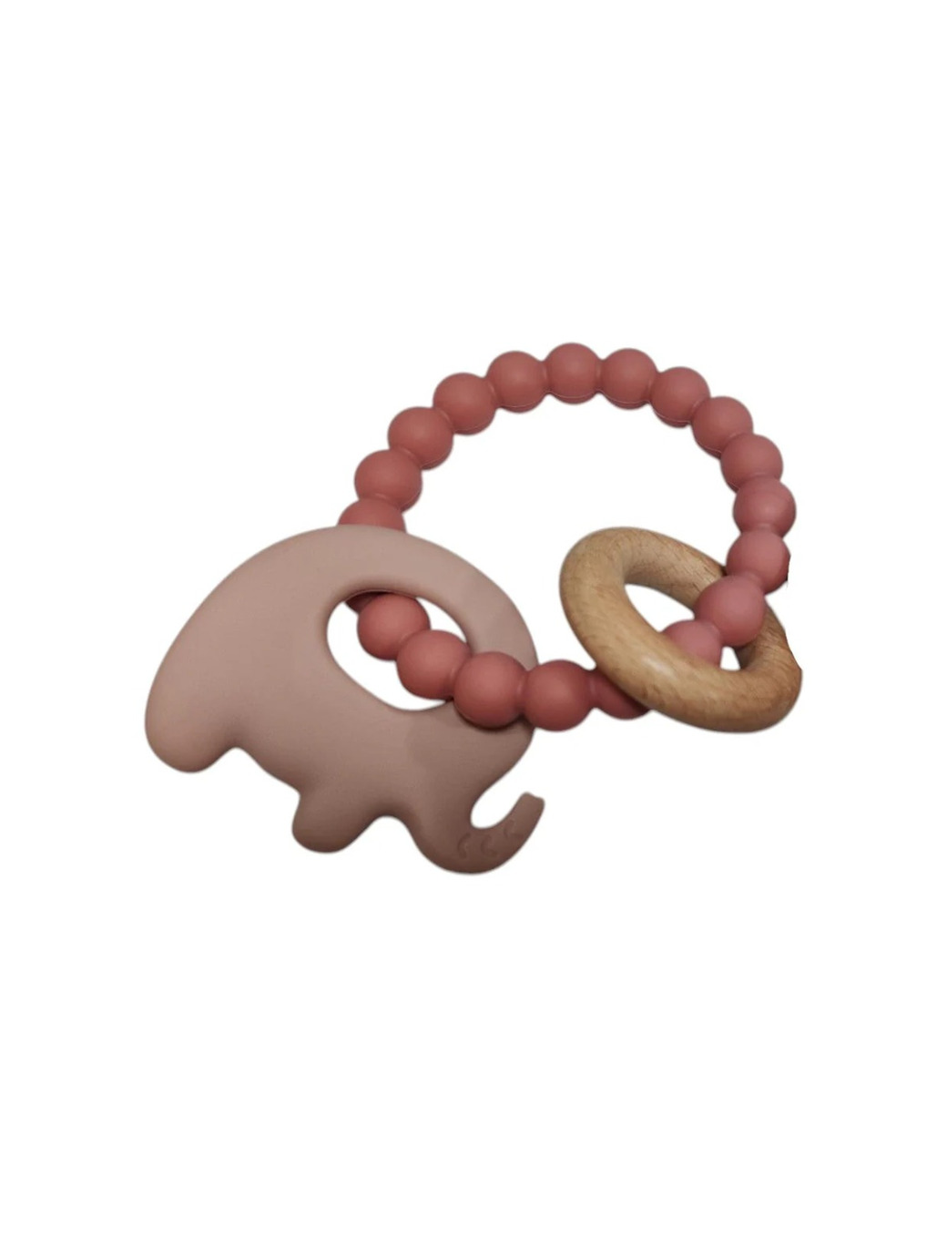 Jumini Elephant Teether Beads Pink Haze