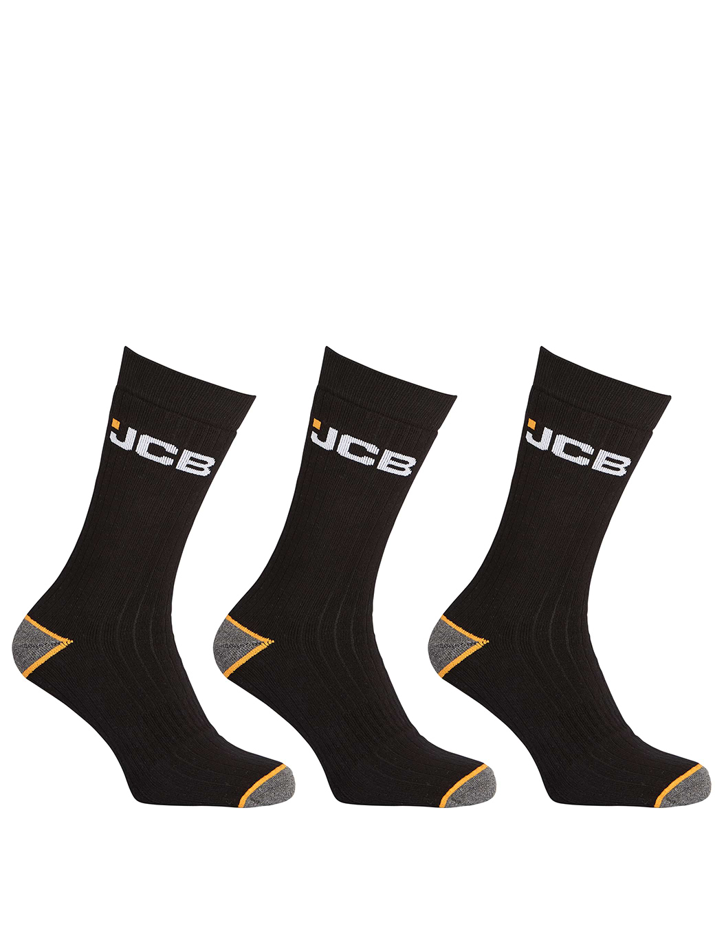 JCB Men's 3-Pack Outdoor Activity Socks Black