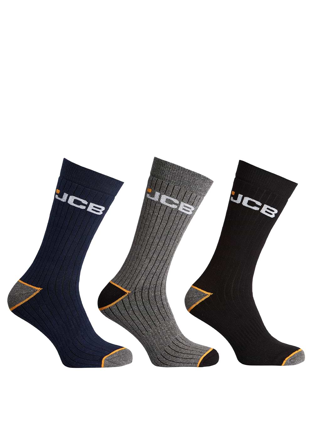 JCB Men's 3-Pack Outdoor Activity Socks Navy Mix