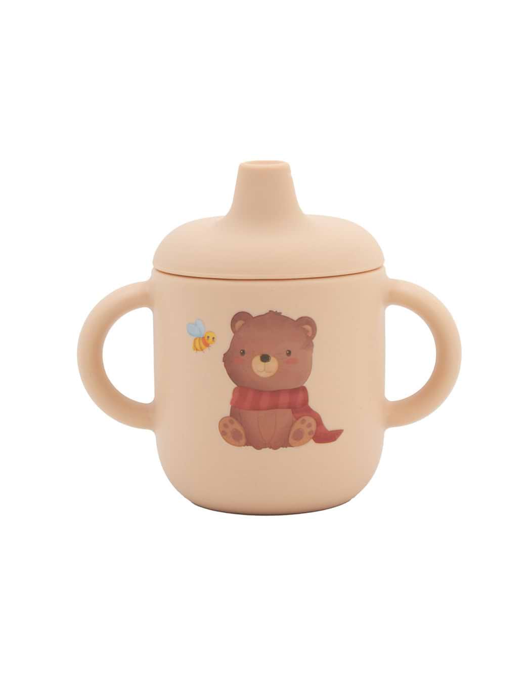 Jumini Silicone Sippy Cup - Bear Natural