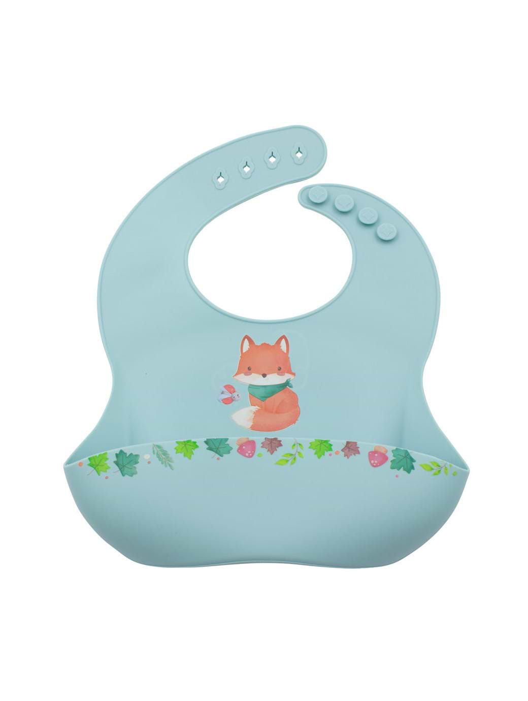 Jumini Silicone Bib - Fox Blue