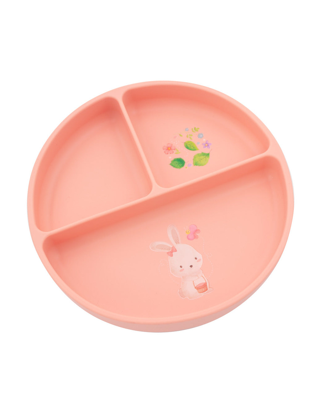 Jumini Silicone 3-Section Suction Plate - Bunny Pink