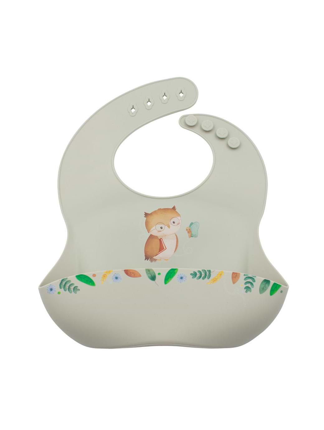 Jumini Silicone Bib - Owl Sage