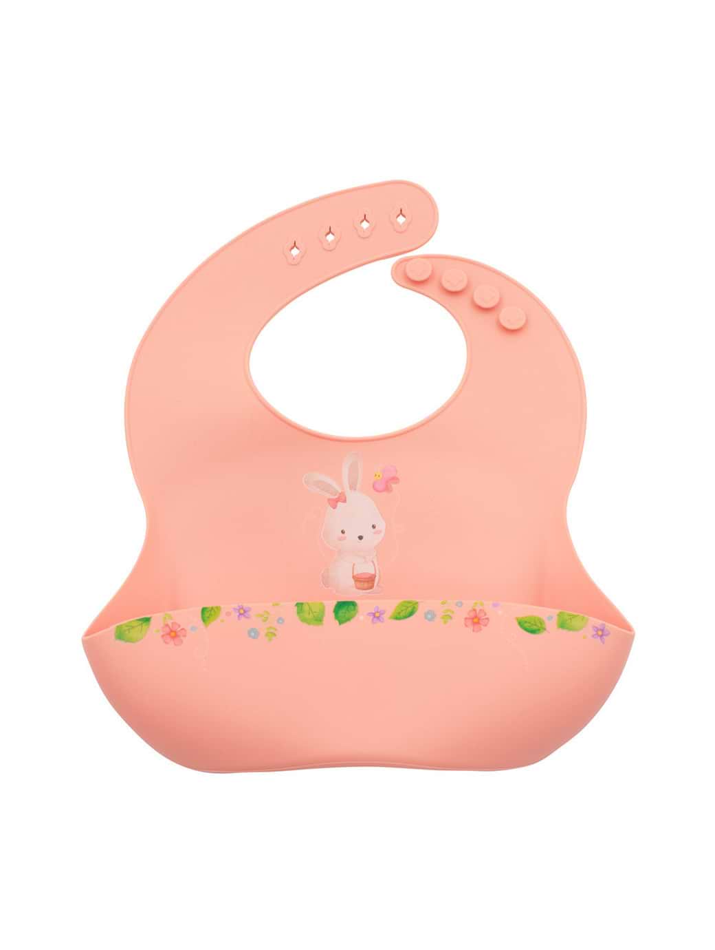 Jumini Silicone Bib - Bunny Pink