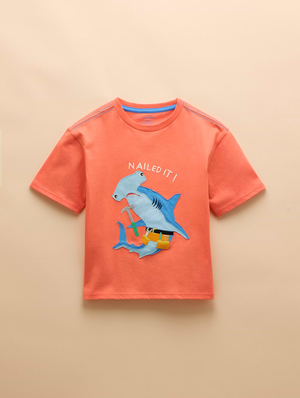 Joules Boy's Archie Shark Top Orange