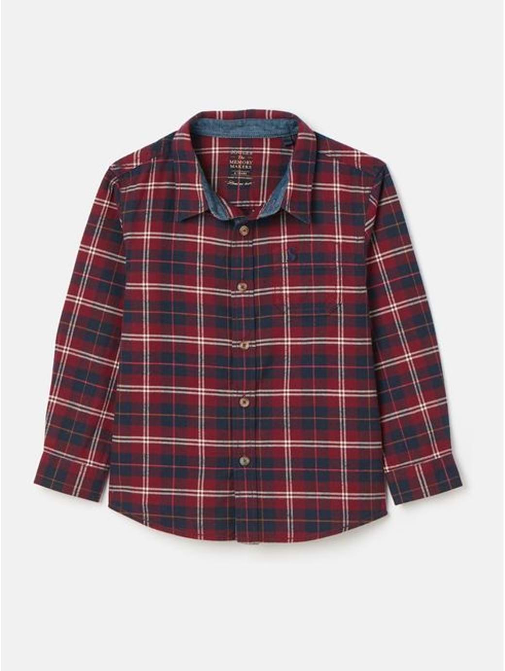 Joules Boy's Buchannon Check Shirt Red