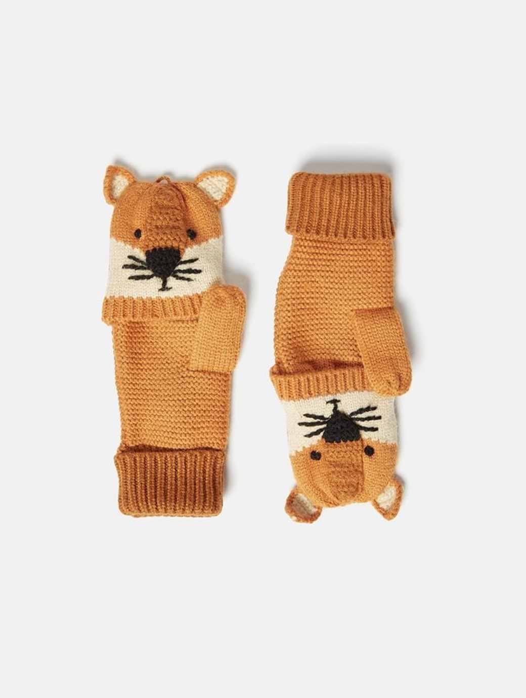 Joules Boy's Carey Fox Character Gloves Orange